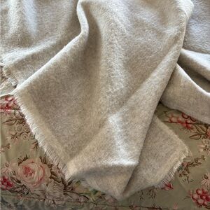 Restoration Hardware Gray Throw Blanket